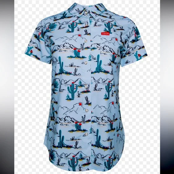 DIXXON Desert Bloom Button Up Western Shop Party Blouse XXL Women’s Retro Cowboy - Picture 1 of 6